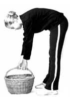 Incorrect bending technique lifting object from ground