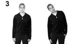 Standing cervical lateral flexion neck stretch exercise