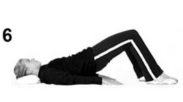 Supine glute bridge back rehabilitation exercise